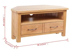 Outlet vidaxl Móvel TV com gaveta 88 x 42 x 46 cm madeira carvalho maciça Castanho