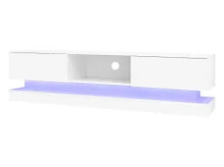 Móvel De Tv*ModernLuxe Móvel TV com LED 160cm - 2 gavetas e 1 compartimento aberto - adequado para TV 60