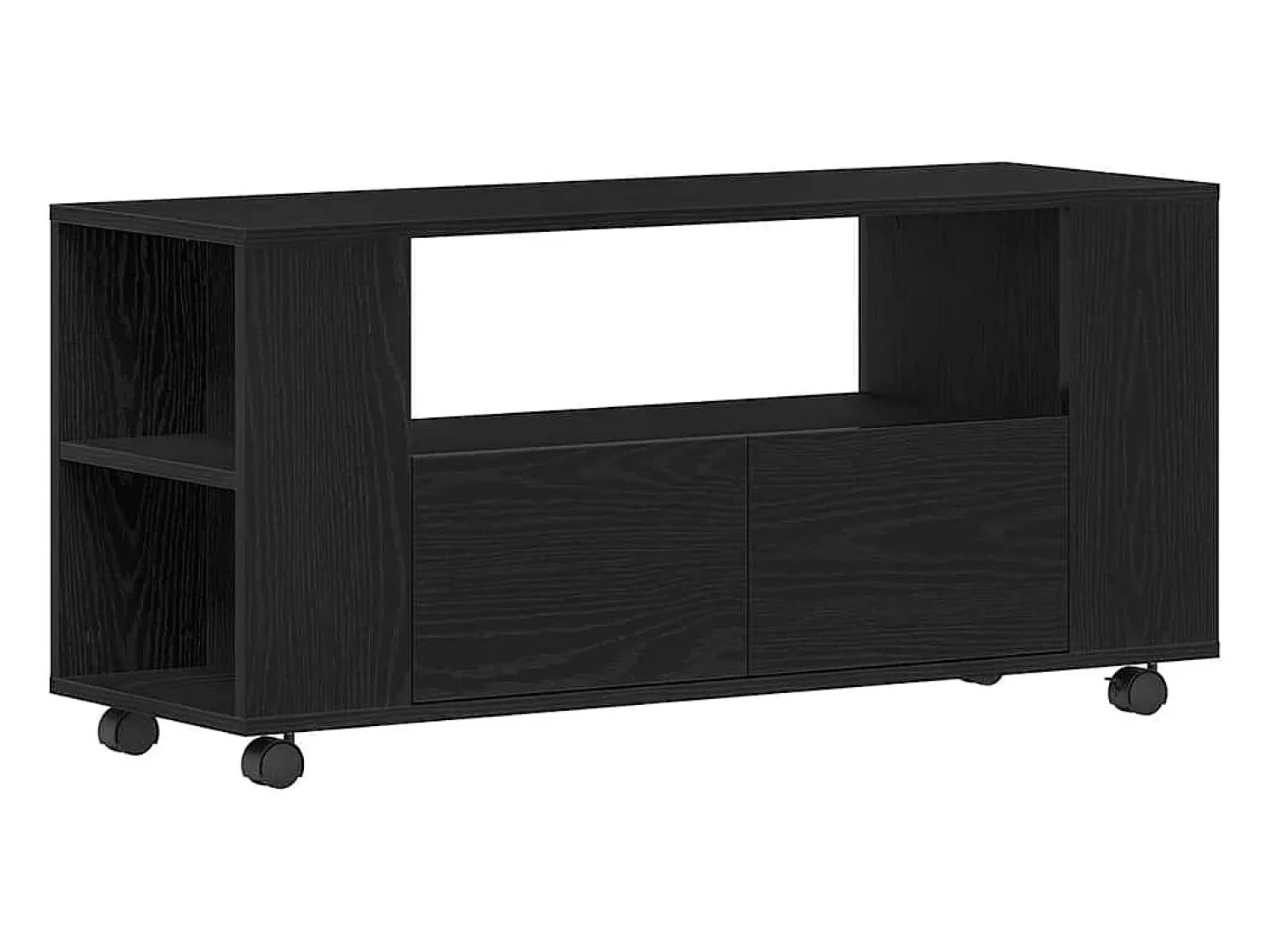 Móvel De Tv|vidaxl Móvel TV c/rodas 102x34,5x43cm deriv.madeira carvalho Preto