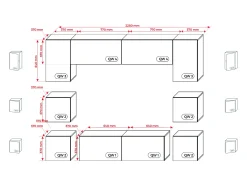 Best Móvel TV de parede, Móvel TV de parede, Fosco / Brilhante, Móvel LED de parede para sala de estar Branco