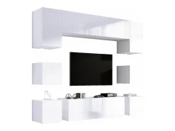 Best Móvel TV de parede, Móvel TV de parede, Fosco / Brilhante, Móvel LED de parede para sala de estar Branco