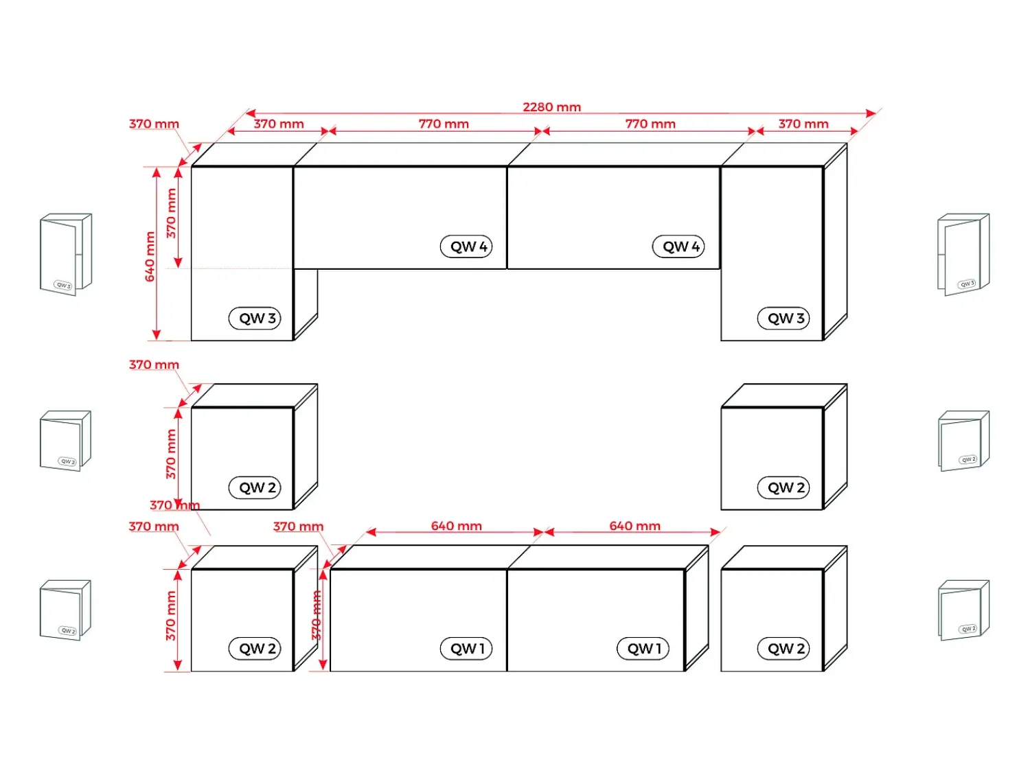 Móvel De Tv| Móvel TV de parede, Móvel TV de parede, Branco MATTE/CINZA BRILHANTE, Móvel LED de parede para sala de estar Cinzento