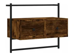 Hot Móvel TV de parede 60,5x30x51 cm deriv. madeira carvalho fumado PT937116 Castanho