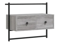 Móvel De Tv*vidaxl Móvel TV de parede 60,5x30x51 cm deriv. madeira sonoma Cinzento
