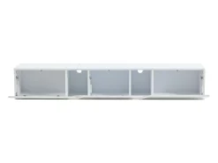 Clearance Hauss Spole Móvel TV de parede 180x35x30cm com LED, 3 portas sanfonadas, lacado brilhante Branco