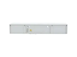 Clearance Hauss Spole Móvel TV de parede 180x35x30cm com LED, 3 portas sanfonadas, lacado brilhante Branco