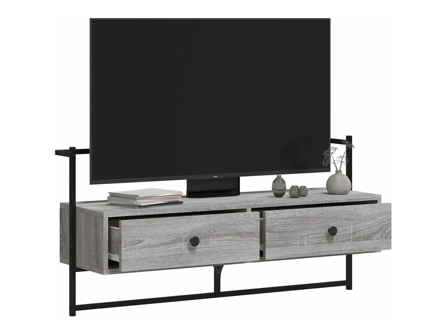 Móvel De Tv* Móvel TV de parede 100,5x30x51cm deriv. madeira sonoma PT473734 Cinzento