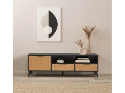 Móvel De Tv|VS Venta-stock Móvel TV Denis 1 porta e 2 gavetas, /Madeira Preto