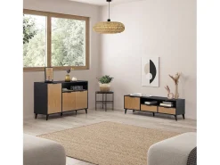 Móvel De Tv|VS Venta-stock Móvel TV Denis 1 porta e 2 gavetas, /Madeira Preto