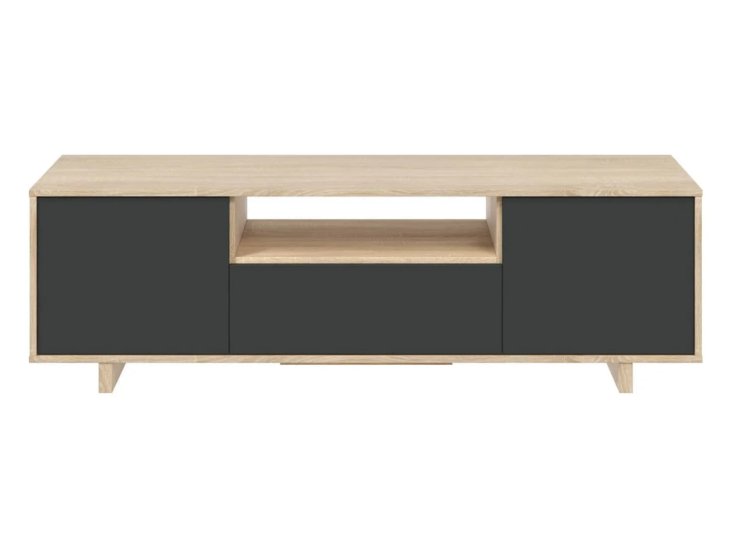 Sale Dmora Móvel TV Dnard, Aparador para televisão da sala, Móvel TV 3 portas, Aparador baixo, 150x41h46 cm, Carvalho Castanho