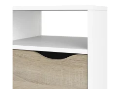 Discount Dmora Móvel TV Dtesse, Aparador de sala, Armário baixo para TV, Base de parede equipada, 117x39 h57 cm, e Carvalho Branco