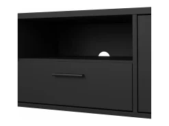 Hot Dmora Móvel TV Dthorsb, Aparador de sala, Móvel baixo para TV, Base de parede equipada, 147x40 h38 cm, Preto