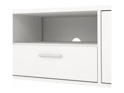 Hot Dmora Móvel TV Dthorsb, Aparador de sala, Móvel baixo para TV, Base de parede equipada, 147x40 h38 cm, Branco