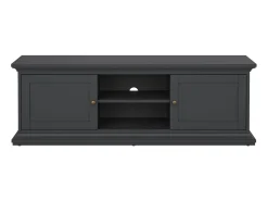 Móvel De Tv|Dmora Móvel TV Dthura, Aparador de sala, Armário baixo para TV, Base de parede equipada, 149x42 h51 cm, Cinza Cinzento
