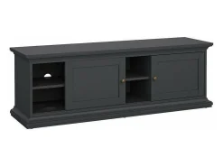 Móvel De Tv|Dmora Móvel TV Dthura, Aparador de sala, Armário baixo para TV, Base de parede equipada, 149x42 h51 cm, Cinza Cinzento