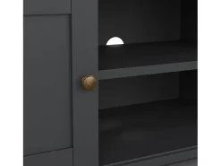 Móvel De Tv|Dmora Móvel TV Dthura, Aparador de sala, Armário baixo para TV, Base de parede equipada, 149x42 h51 cm, Cinza Cinzento