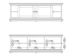 Móvel De Tv|Dmora Móvel TV Dthura, Aparador sala, Armário baixo para TV, Base de parede equipada, 149x42 h51 cm, Branco