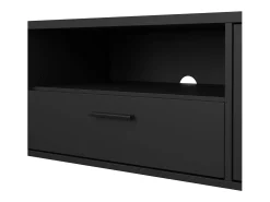 Móvel De Tv|Dmora Móvel TV Dtinagli, Aparador sala, Armário baixo para TV, Base de parede equipada, 177x40 h38 cm, Preto