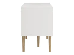 Outlet Dmora Móvel TV Dtisc, Aparador sala, Armário baixo para TV, Base de parede equipada, 177x40 h57 cm, Branco