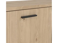 Dmora Móvel TV Dtoc, Aparador sala, Armário baixo para TV, Base de parede equipada, 147x40 h57 cm, Carvalho Castanho