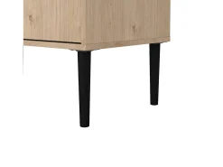 Dmora Móvel TV Dtoc, Aparador sala, Armário baixo para TV, Base de parede equipada, 147x40 h57 cm, Carvalho Castanho