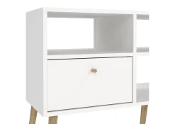 Móvel De Tv*Dmora Móvel TV Dtoedtl, Aparador de sala, Móvel baixo para TV, Base de parede equipada, 117x39 h61 cm, Branco