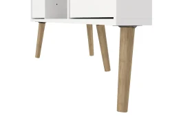 Móvel De Tv*Dmora Móvel TV Dtoedtl, Aparador de sala, Móvel baixo para TV, Base de parede equipada, 117x39 h61 cm, Branco