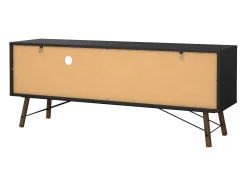 Dmora Móvel TV Dtomason, Aparador de sala, Armário baixo para TV, Base de parede equipada, 150x40 h60 cm, e Nogueira^ Móvel De Tv