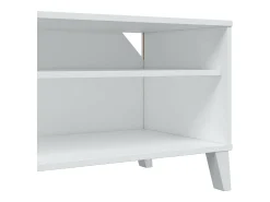 Móvel De Tv|Dmora Móvel TV Dzibett, Aparador de sala, Armário baixo para TV, Base de parede equipada, 135x40 h50 cm, Branco