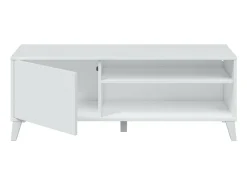 Móvel De Tv|Dmora Móvel TV Dzibett, Aparador de sala, Armário baixo para TV, Base de parede equipada, 135x40 h50 cm, Branco