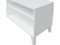 Móvel De Tv|Dmora Móvel TV Dzibett, Aparador de sala, Armário baixo para TV, Base de parede equipada, 135x40 h50 cm, Branco