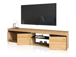 Móvel De Tv|duehome Móvel TV Ebos 160 Roble Nude - Ceniza Multicor