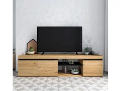 Móvel De Tv|duehome Móvel TV Ebos 160 Roble Nude - Ceniza Multicor