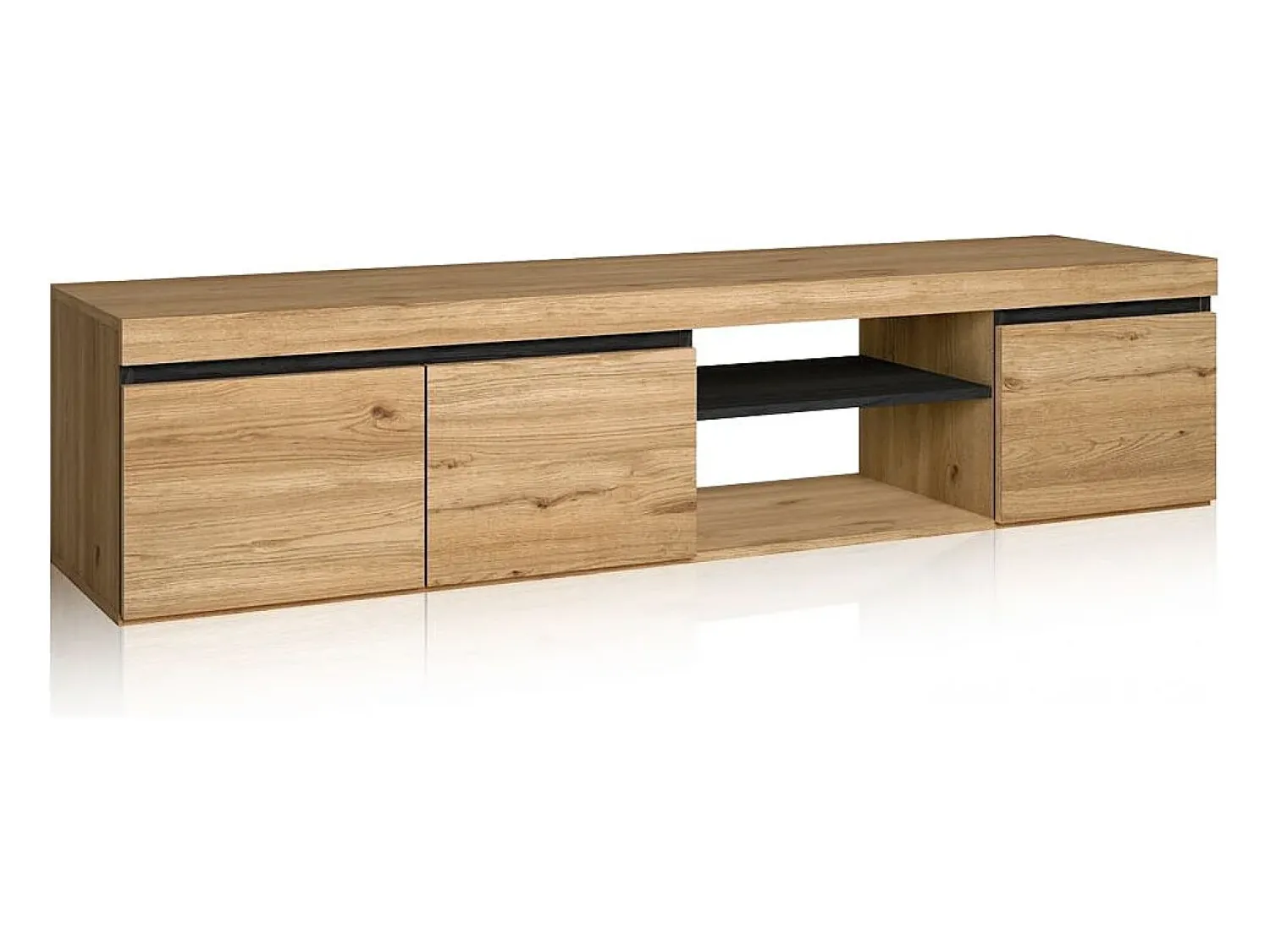 Móvel De Tv|duehome Móvel TV Ebos 160 Roble Nude - Ceniza Multicor