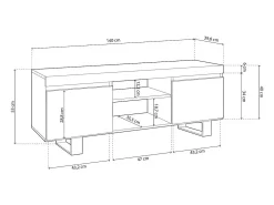 Móvel De Tv*duehome Móvel TV Ebos UP 140 Multicor