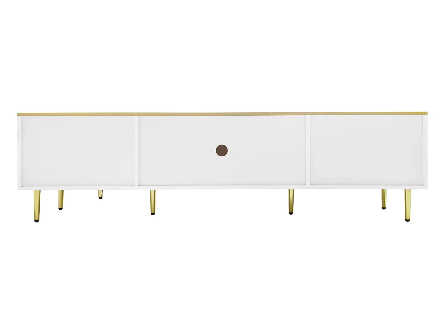 Móvel De Tv|ModernLuxe Móvel TV escandinavo 170cm com LED - 4 gavetas - folheado com padrão mármore - Branco