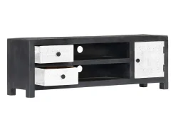 Móvel De Tv* Móvel TV esculpido à mão 120x30x40 cm mangueira /branco PT766328 Cinzento