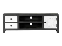 Móvel De Tv* Móvel TV esculpido à mão 120x30x40 cm mangueira /branco PT766328 Cinzento