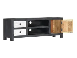 Móvel De Tv* Móvel TV esculpido à mão 120x30x40 cm mangueira /branco PT766328 Cinzento