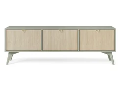 Móvel De Tv* Móvel TV: Eucalipto / Espinha de peixe scandi, pés madeira, 158 x 52 x 38cm Verde