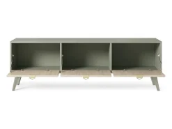 Móvel De Tv* Móvel TV: Eucalipto / Espinha de peixe scandi, pés madeira, 158 x 52 x 38cm Verde