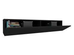 Móvel De Tv* Móvel TV haaus Isla, 2 portas, , 135 x 28 x 25 cm Preto