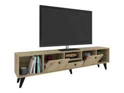 Best Móvel TV haaus Malta, 3 portas, 3 gavetas, Carvalho artisan, 180 x 30 x 45 cm Creme