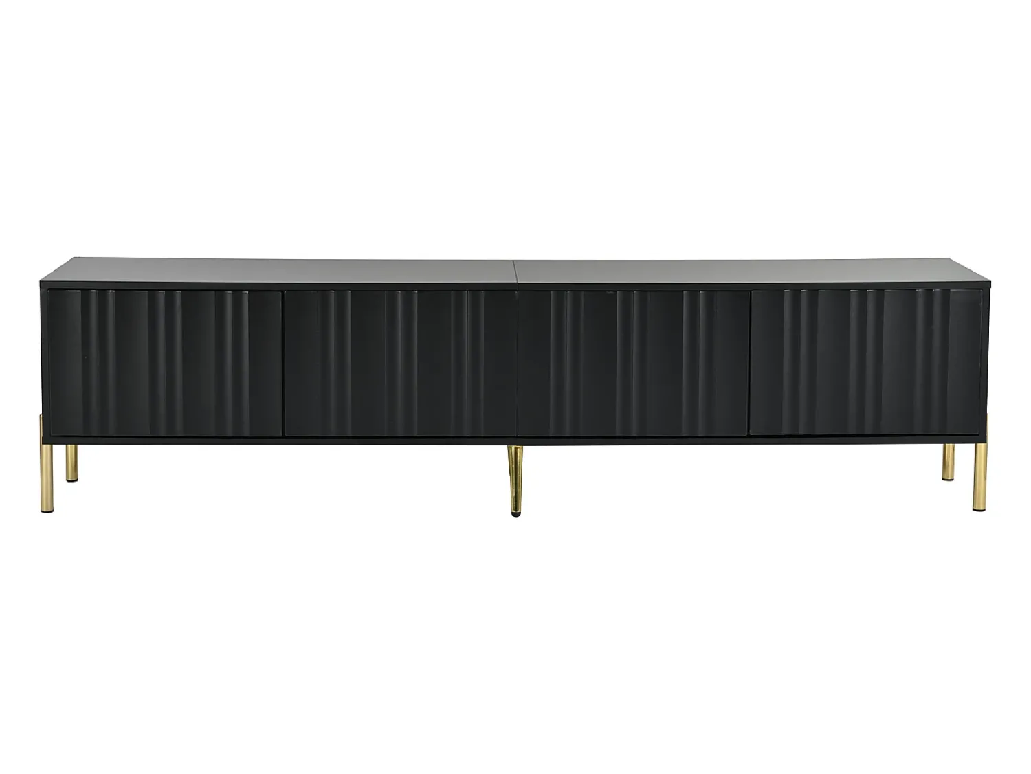 Hot ModernLuxe Móvel TV L 190cm - 4 portas e 8 prateleiras - estilo moderno - Preto