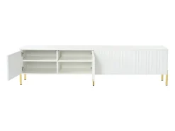 New ModernLuxe Móvel TV L 190cm - 4 portas e 8 prateleiras - estilo moderno - Branco