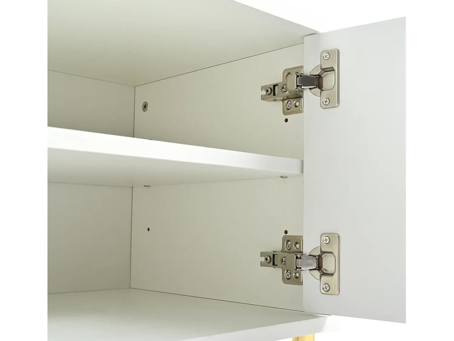 New ModernLuxe Móvel TV L 190cm - 4 portas e 8 prateleiras - estilo moderno - Branco