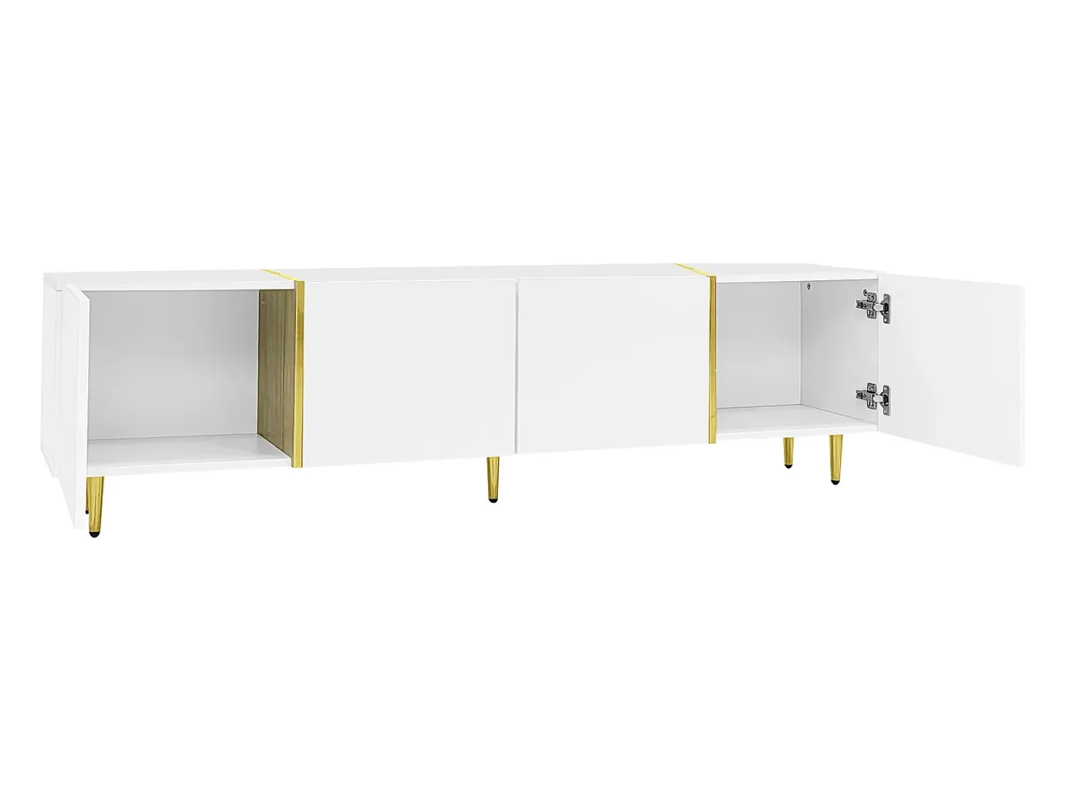 Móvel De Tv|ModernLuxe Móvel TV L 170cm - com 4 portas - MDF - Branco