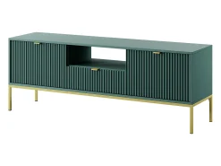 Móvel TV: labrador, dourado, 154 x 56 x 39 cm, puxadores dourados Verde