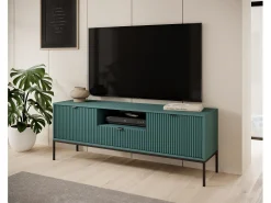 Discount Móvel TV: labrador, Preto, 154 x 56 x 39 cm, puxadores Pretos Verde