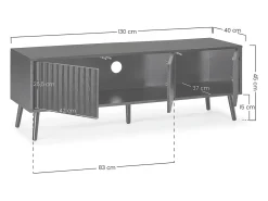 Móvel De Tv|VS Venta-stock Móvel TV Lluvia 3 portas em Preto